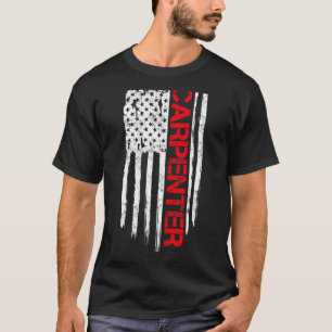 Vintage Us American Flag Distressed Patriotic Carp T-Shirt