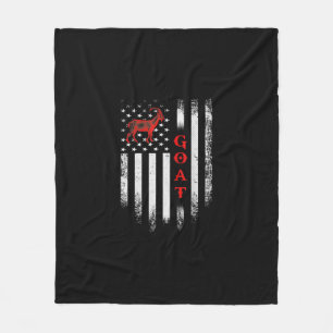 Vintage US American Flag Goat Fleece Blanket