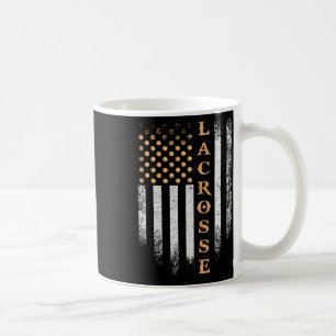 Vintage Us American Flag Lacrosse Player Patriotic Coffee Mug
