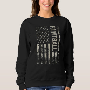 Vintage US American Flag Paintball Premium Sweatshirt