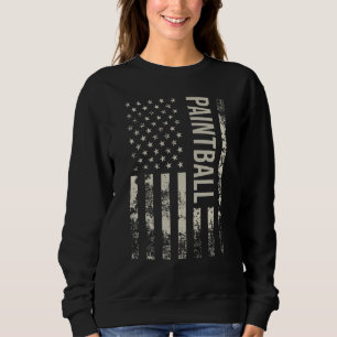 Vintage US American Flag Paintball Sweatshirt