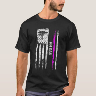 Vintage US American Flag Proud RN Registered Nurse T-Shirt