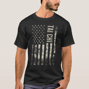 Vintage US American Flag Tai Chi T-Shirt