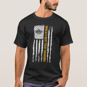 Vintage Us American Flag World S Best Aeroplane Pi T-Shirt