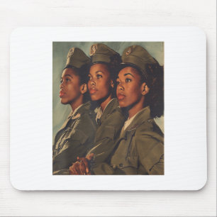 Vintage Us Army Black Sisterhood Women Soldiers Mi Mouse Mat