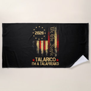 Vintage US Flag 2026 Patriotic Political Supporter Beach Towel