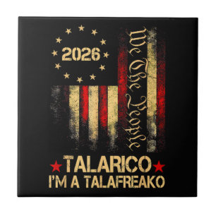 Vintage US Flag 2026 Patriotic Political Supporter Tile