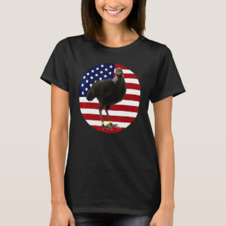 Vintage US Flag CockFight Game Fowl Rooster Enthus T-Shirt