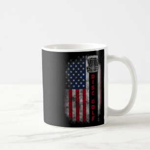 Vintage Us Flag Disc Golf Sket Golfer Golfing Spor Coffee Mug