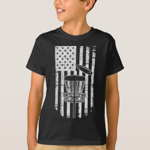 Vintage Us Flag Disc Golf Sket Golfer Golfing Spor T-Shirt