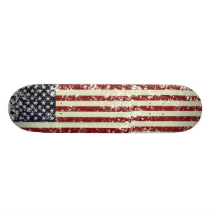 Vintage US Flag Skateboard