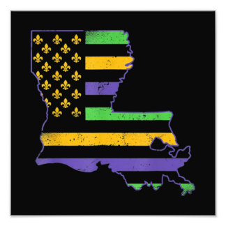 Vintage US New Orleans Mardi Gras Photo Print