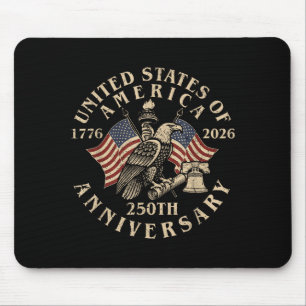Vintage usa 250th anniversary 1776-2026 patriotic mouse mat
