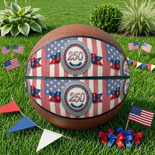 Vintage USA 250th Years Anniversary American Flag  Basketball
