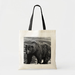 Vintage USA Alaska brown bear Tote Bag