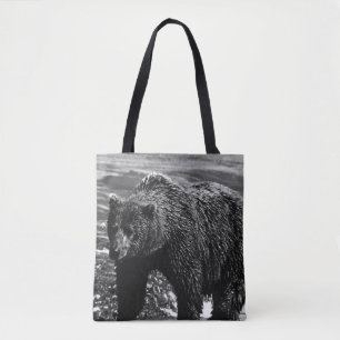 Vintage USA Alaska brown bear Tote Bag