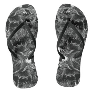 Vintage USA Alaska bull moose Flip Flops