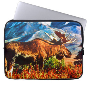 Vintage USA Alaska bull moose  Laptop Sleeve