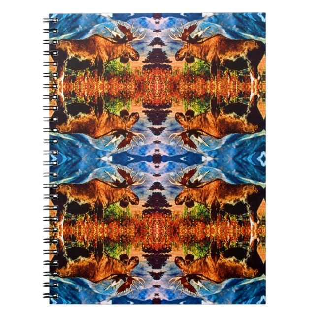 Vintage USA Alaska bull moose  Notebook (Front)