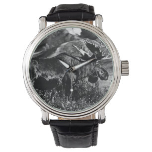 Vintage USA Alaska bull moose Watch