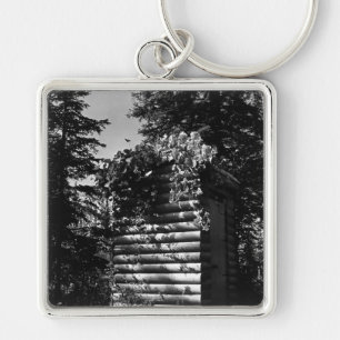Vintage USA Alaska deluxe outhouse 1970 Key Ring