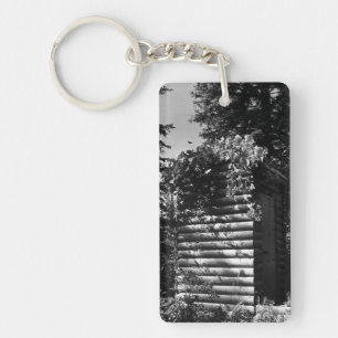 Vintage USA Alaska deluxe outhouse Key Ring
