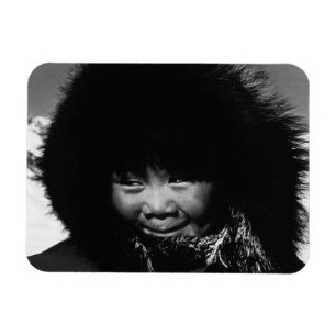 Vintage USA Alaska eskimo child 1970 Magnet