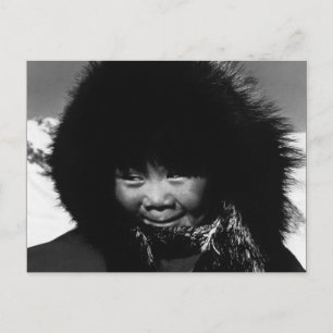 Vintage USA Alaska eskimo child Postcard