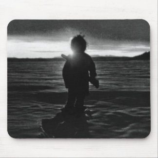 Vintage USA alaska eskimo hunter sunset 1970 iPad Mouse Mat