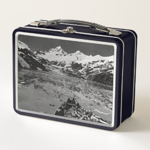 Vintage USA Alaska glacier bay national monument Metal Lunch Box