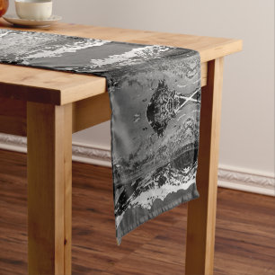 Vintage USA Alaska glacier bay national monument Short Table Runner
