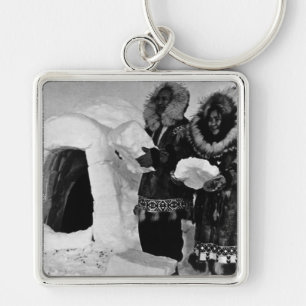 Vintage USA Alaska igloo builders 1970 Key Ring
