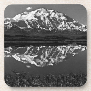 Vintage USA Alaska magnificent mt mckinley Coaster