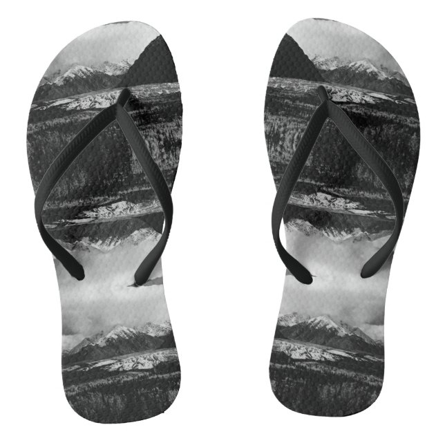 Vintage USA Alaska Matanuska glacier Flip Flops (Footbed)