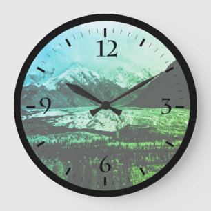 Vintage USA Alaska Matanuska glacier Watch Large Clock