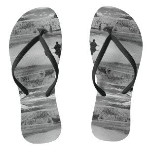 Vintage USA Alaska Mendenhall glacier Juneau Flip Flops