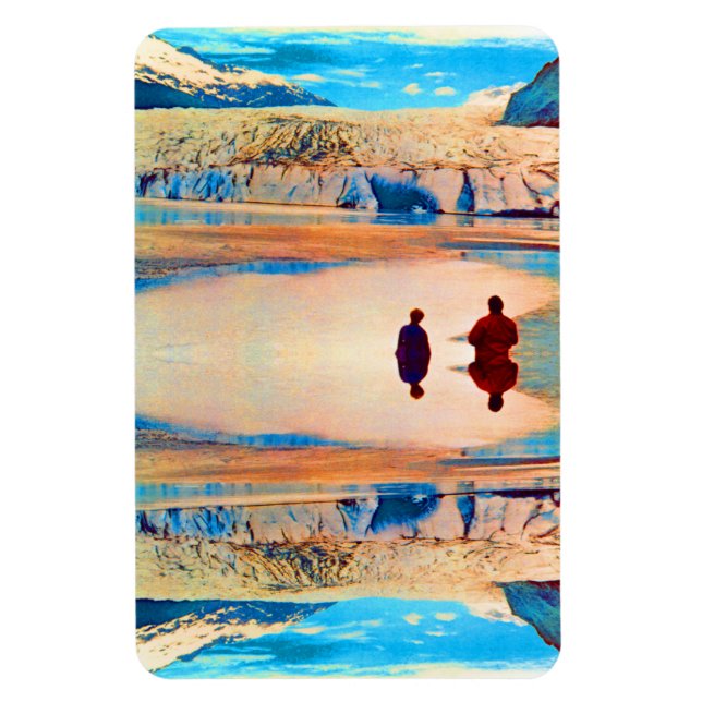 Vintage USA Alaska Mendenhall glacier Juneau Magnet (Vertical)