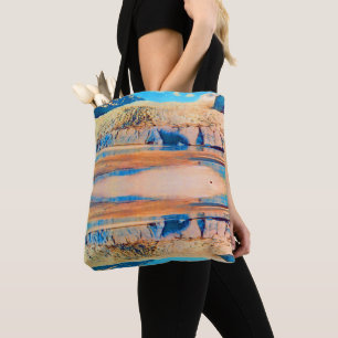 Vintage USA Alaska Mendenhall glacier Juneau Tote Bag