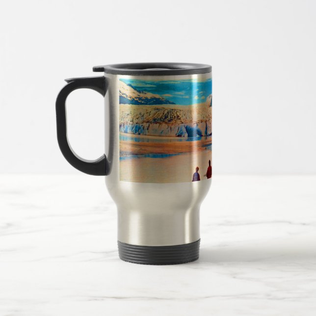 Vintage USA Alaska Mendenhall glacier Juneau Travel Mug (Left)