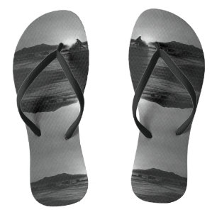 Vintage USA Alaska Midnight sun mushing Flip Flops