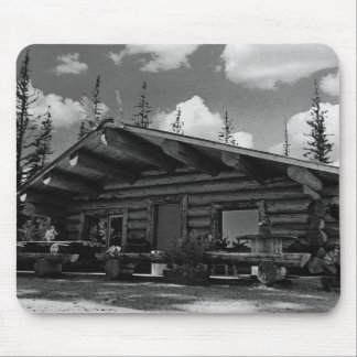 Vintage USA Alaska Modern alaskan log cabin Case-M Mouse Mat