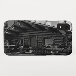 Vintage USA Alaska Modern alaskan log cabin iPhone XR Case