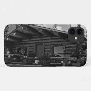 Vintage USA Alaska Modern alaskan log cabin iPhone 11 Case