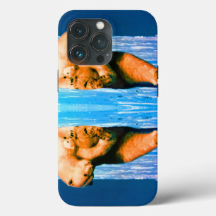 Vintage USA Alaska mother polar bear iPhone 13 Pro Case