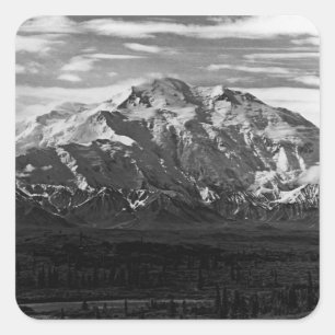 Vintage USA Alaska Mt Mckinley national park 1970 Square Sticker