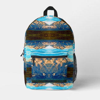 Vintage USA Alaska Mt Mckinley national park Printed Backpack