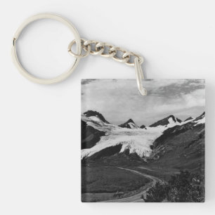 Vintage USA Alaska Worthington glacier summer Canv Key Ring
