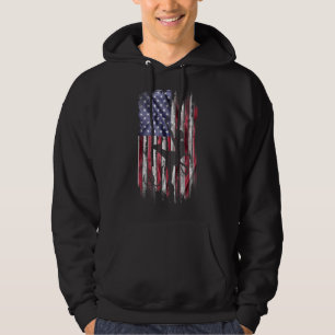 Vintage Usa American Flag Aerial Silk Gymnastic Di Hoodie