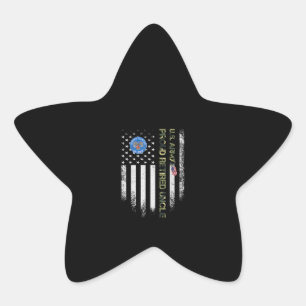 Vintage USA American Flag Army Veteran Proud Star Sticker