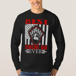 Vintage Usa American Flag Best Bowling Dad Ever Bo T-Shirt